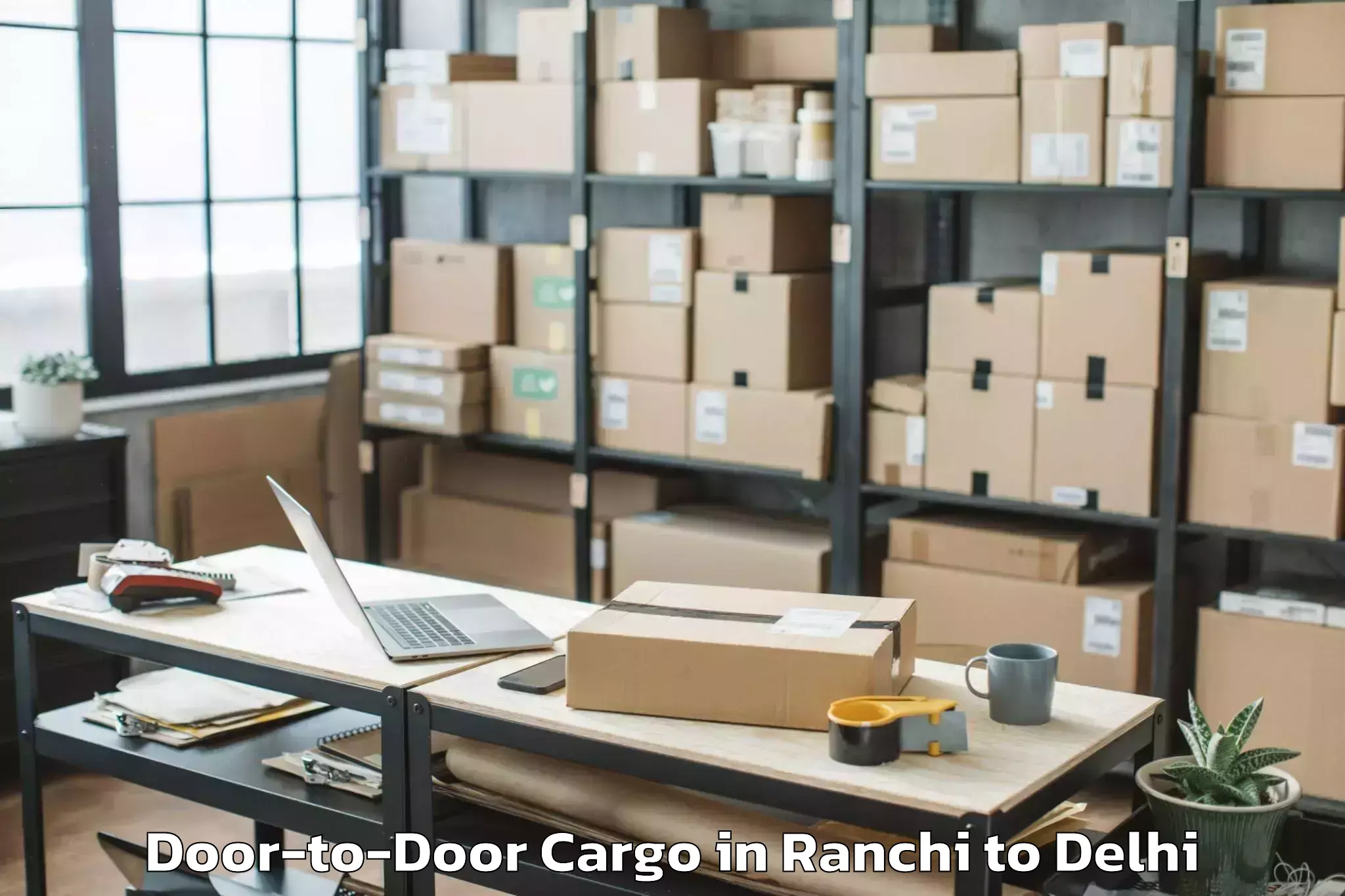 Reliable Ranchi to Naraina Industrial Estate Door To Door Cargo